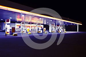 Gas station by night