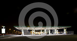 Gas station at night