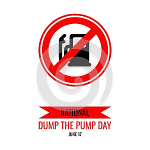 Gas Station Symbol Vector Icon Forbidden. National Dump the Pump Day design concept, suitable for social media post templates, pos