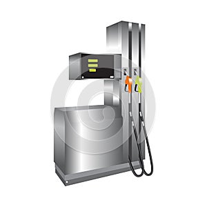 Gas station. Vector 3d illustration.