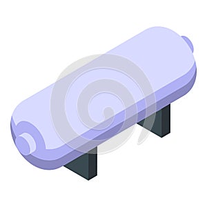 Gas storage tank icon isometric vector. Pump valve