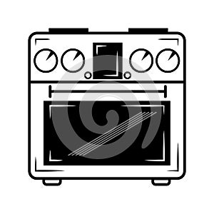 Gas stove icon, vector illustration isolated on white background. Icon for website design, mobile applications