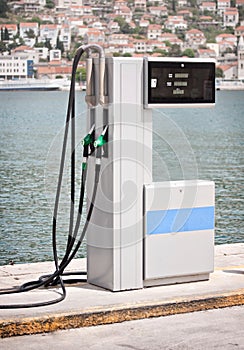 Gas supply pump station at sea