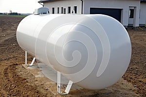 Gas tank for heating the house. A source of clean energy photo