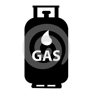 Gas tank icon on white background. gas cylinder tank sign. liquefied petroleum gas cylinder symbol. flat style