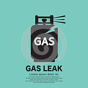 Gas Tank Leaky Black Icon Symbol Vector