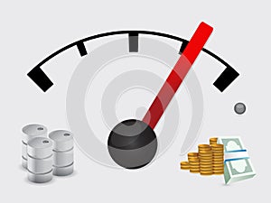 Gas tank prices concept illustration design