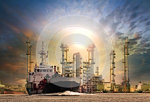 Barco a aceite refinerías planta aceite  combustible energía a fósil fuerza . a pesado aceite 