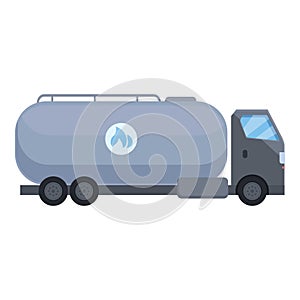 Gas transport truck icon cartoon vector. Delivery energy sector