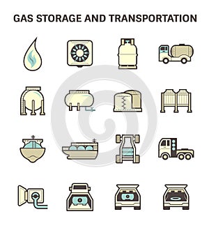 Gas transportation icon
