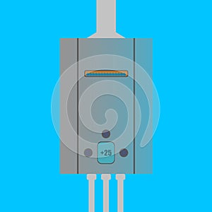 Gas water heater for heating water in the house