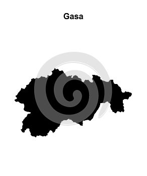 Gasa outline map