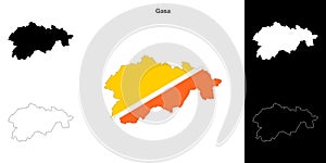 Gasa outline map