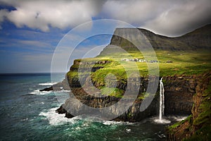 Gasadalur village in Faroe Islands