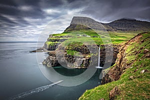 Gasadalur waterfall view photo