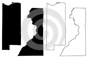 Gasconade and Dunklin County, Missouri U.S. county, United States of America, USA, U.S., US map vector illustration, scribble photo