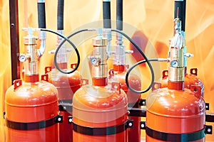 Gas extinguishing modules
