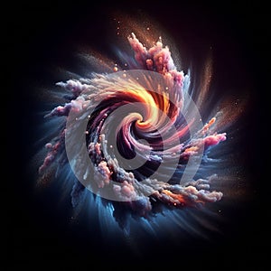 Gaseous Vortex Splatter A splatter that forms a swirling gaseous