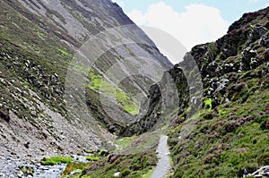 Gasgale Gill Valley and Liza Beck, Lake District, Cumbria, UK