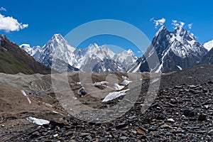 Gasherbrum massif and Baltoro glacier, K2 trek, Pakistan