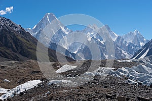 Gasherbrum massif mountain with many peak, K2 trek