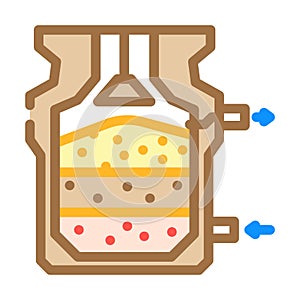 gasification biomass energy color icon vector illustration