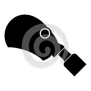 Gasmask or inhaler icon black color illustration flat style simple image