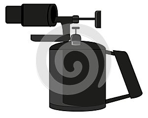 Gasoline blowtorch on white background is insulated