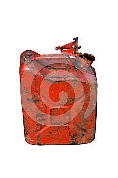 Gasoline can isolated on white background