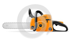 Gasoline chainsaw vector illustration