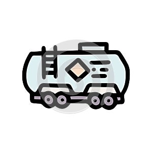 gasoline cistern color vector doodle simple icon