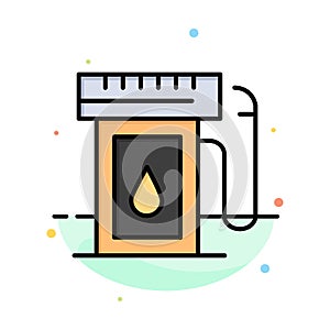 Gasoline, Industry, Oil, Drop Abstract Flat Color Icon Template