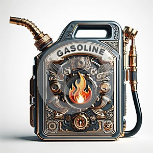 Gasoline A liquid fuel derived from petroleum, used to power in photo