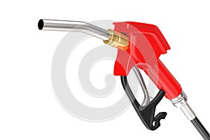 Gasoline Pistol Pump Fuel Nozzle, Gas Station Dispenser. 3d Rendering