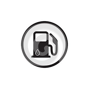 Gasoline Pump Icon. Fuel Refill Station Illustration, Simple Vector Sign