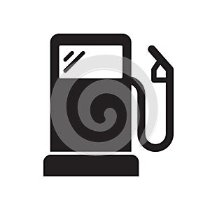 Gasoline pump icon, gas station sign, vector fuel sign