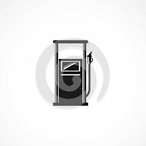 Gasoline pump nozzle sign. Gas station isolated solid icon