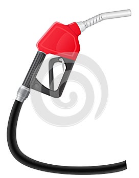 Gasoline pump nozzle vector illustration photo