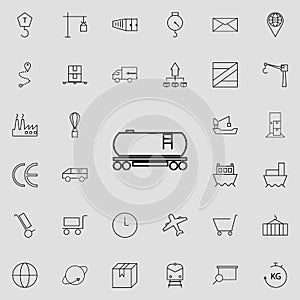 Gasoline railroad tanker icon. logistics icons universal set for web and mobile