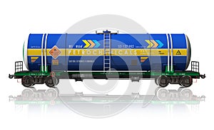 Gasoline tanker railroad car