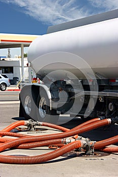 Gasoline truck photo