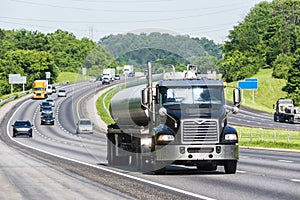 Gasoline Truck on Interstate