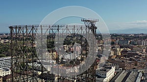 The Gasometer Gazometro o Gasometro in the Ostiense district in Rome