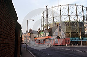 Gasometers in London