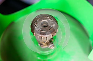 Gass pressure valve close up shot