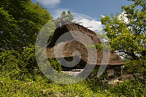 Gassho zukuri building in Hida no sato skansen