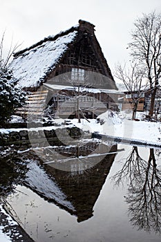 Gassho-zukuri house in Shirakawa-go, Japan.