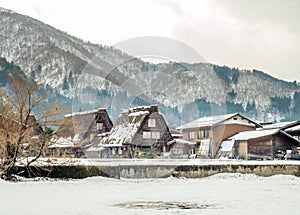 Gassho-zukuri house in Shirakawa, Japan