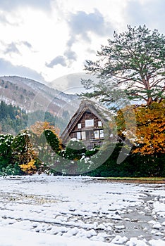 Gassho-zukuri house in Shirakawa village, Japan