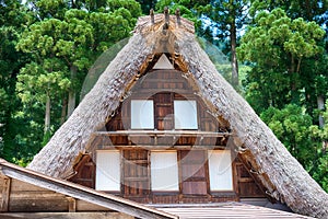 Gassho-zukuri houses at Ainokura village, Gokayama area, Nanto City, Toyama Prefecture, Japan. UNESCO